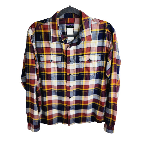 Patagonia Other - Patagonia Plaid Button Down Organic Cotton Flannel Shirt Men's Size Medium